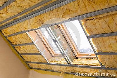 House thermal insulation Stock Photo