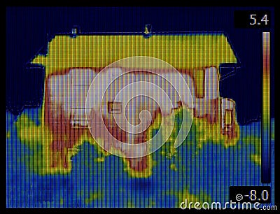 House Thermogram Stock Photo