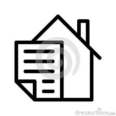 House thin line vector icon Vector Illustration