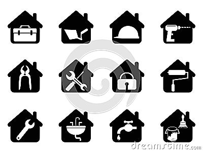 House with tools icon Vector Illustration