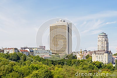 House of Trade in Kiev and State Tax Administration of Ukraine Editorial Stock Photo