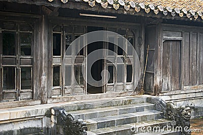 House in Tu Duc Tomb. Hue, Vietnam. Stock Photo
