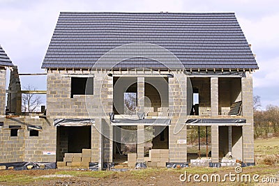 House under construction Stock Photo