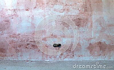 House under construction, euro power socket placed in a wall Stock Photo