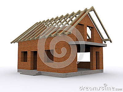 House under construction Stock Photo