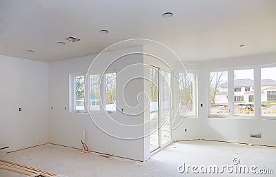 House under construction new addition remodel stage Stock Photo