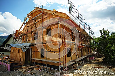 House Under Construction Stock Photo