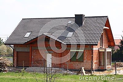 House under contruction Stock Photo