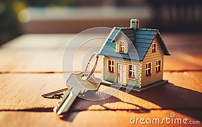 House Unlocked Landlord's Key is the Plug. Generative Ai Stock Photo