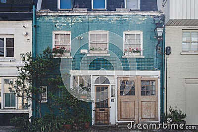 House in Upbrook Mews in Bayswater, London Editorial Stock Photo