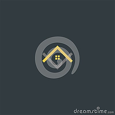The house upside down logo design Vector Illustration