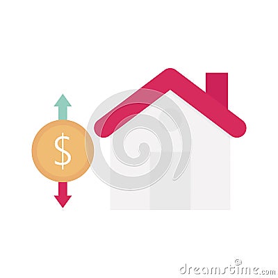 House value flat vector icon which can easily modify or edit Vector Illustration