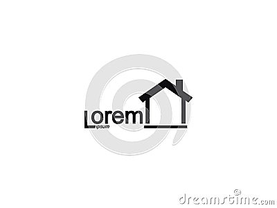 House vector icon Sample text Vector Illustration