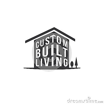 House vector logo. Rea estates logo. Private properties emblem.. Vector Illustration