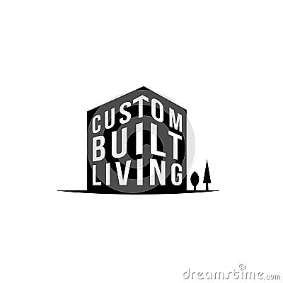 House vector logo. Rea estates logo. Private properties emblem.. Vector Illustration