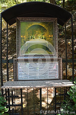 The House of the Virgin Mary Meryemana, believed to be the last residence of the mother of Jesus in Selcuk, Ephesus, Turkey Stock Photo