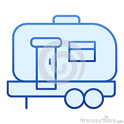 House on wheels flat icon. Car home blue icons in trendy flat style. Mooving house gradient style design, designed for Vector Illustration