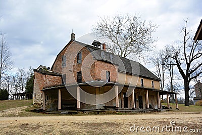 The house where the help lived at Batsto Estate. Stock Photo