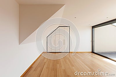 House, wide room with window Stock Photo