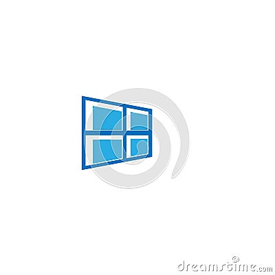 House windows logo icon Vector Illustration