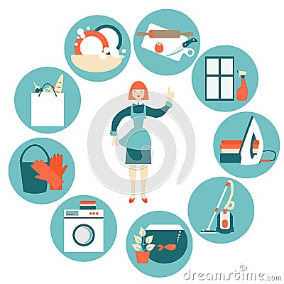 House work concept vector illustration Vector Illustration