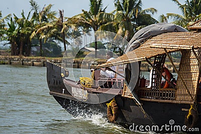Houseboat in the backwaters Editorial Stock Photo