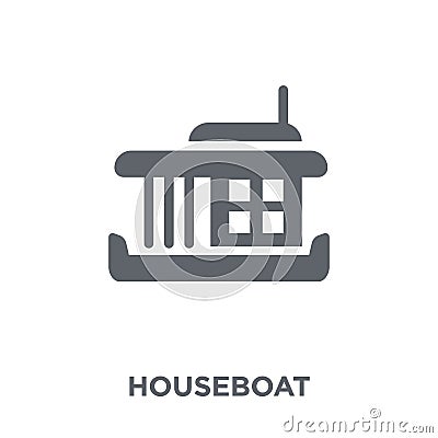 houseboat icon from Transportation collection. Vector Illustration