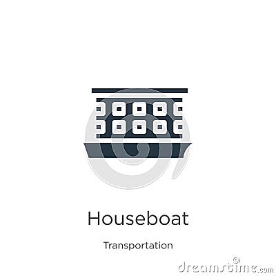 Houseboat icon vector. Trendy flat houseboat icon from transportation collection isolated on white background. Vector illustration Vector Illustration