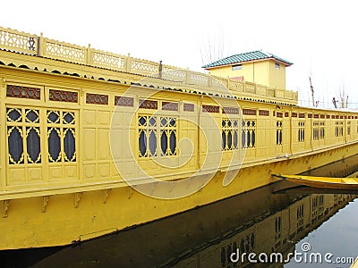 Houseboat-Srinagar ,Kashmir Stock Photo