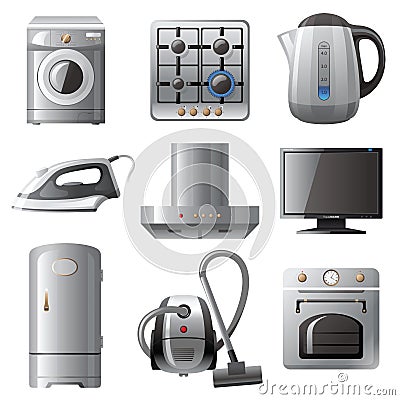 Household appliances Vector Illustration