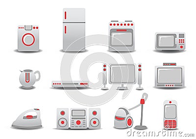 Household Appliances Vector Illustration