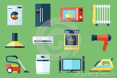 Household appliances Vector Illustration