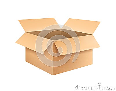 Household Carton Box Composition Vector Illustration