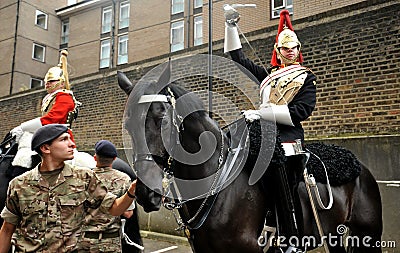 The Household Cavalry Mounted Regiment HCMR is a cavalry regiment of the British Army Editorial Stock Photo