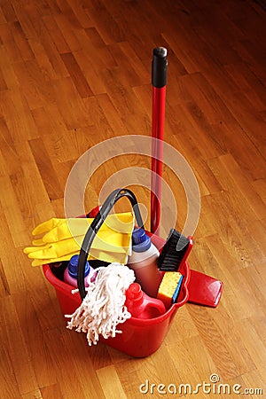 Household chemical goods Stock Photo