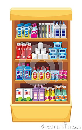 Household chemicals Vector Illustration