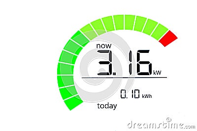 Household energy usage meter Stock Photo