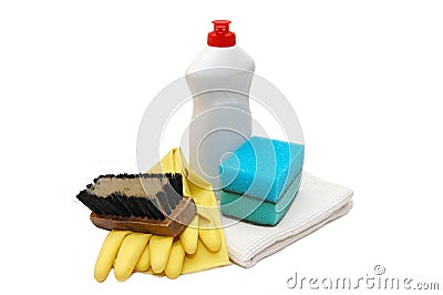 Household items for cleanliness Stock Photo