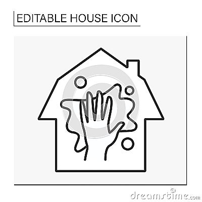 Household line icon Vector Illustration