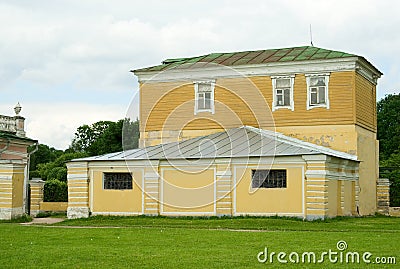 Household outbuilding in Kuskovo estate Stock Photo