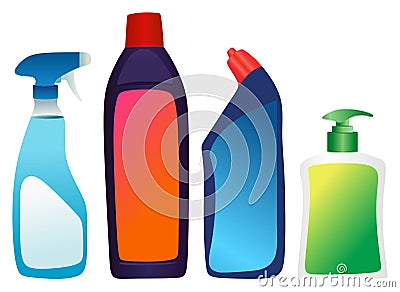 Household product vector drawing on isolated white background Vector Illustration