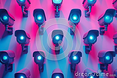 Household safeguarding with secure network access employs digital encryption, multi-factor authentication, and video technology in Cartoon Illustration