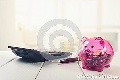 Household savings - planning finances and budget Stock Photo