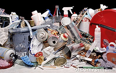 Household Trash - Rubbish - Waste Stock Photo