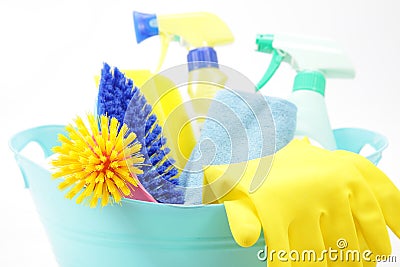 Housekeeping equipments Stock Photo