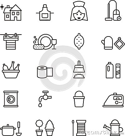 Housekeeping icons Vector Illustration