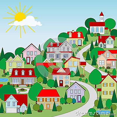 Houses Vector Illustration