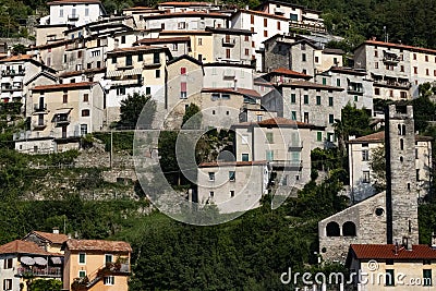 Landmarks of lake Como Stock Photo