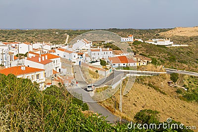 Houses and beach in Carrapateira village Editorial Stock Photo