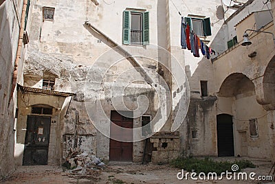 Houses in Caveoso Sassi Stock Photo